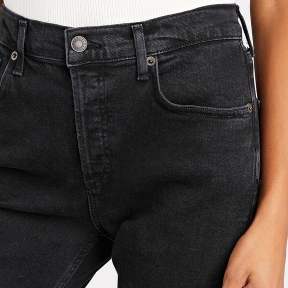 Agolde Carrie Skinny Bermuda Denim Shorts - Picture 4 of 12